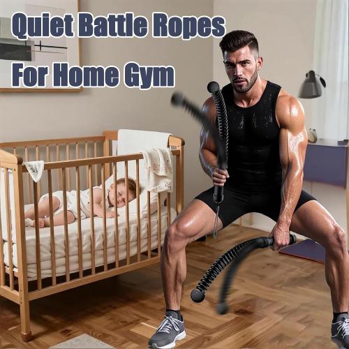 Weighted Ropeless Battle Ropes for Home Gym, Heavy Duty Portable Cordless Battle Ropes for Home and Outdoors，Workout Exercise Rope for Women and Men,2PCS