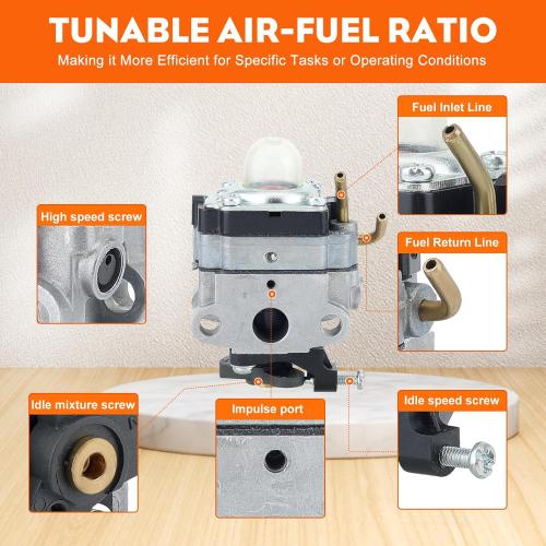 Hipa C430 Carburetor fit Ryobi S430 X430 309370002 RY34001 RY34421 RY34441 RY34005 RY34442 RY34445 RY34422 RY34425 30cc String Trimmer
