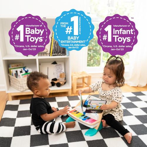 Baby Einstein and Hape Magic Touch Wooden Toy Piano, Montessori Musical Learning Toy for Babies and Toddlers 6mo