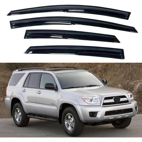 IG Window Visor for Toyota 4Runner 2003-2009, Rain Guard Tape-On Extra Durable Sun Wind Side Vent Window Deflector Mugen Style, 2003 2004 2005 2006 2007 2008 2009