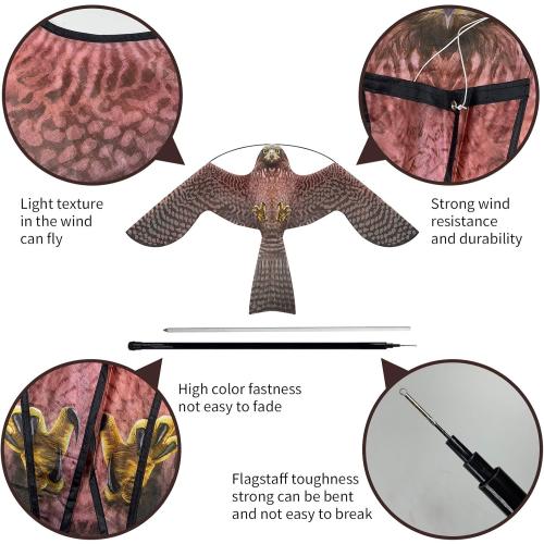 eyijklzo Bird Scarer Flying Kite Crops Farm Flying Bird Hawk Flying Kite