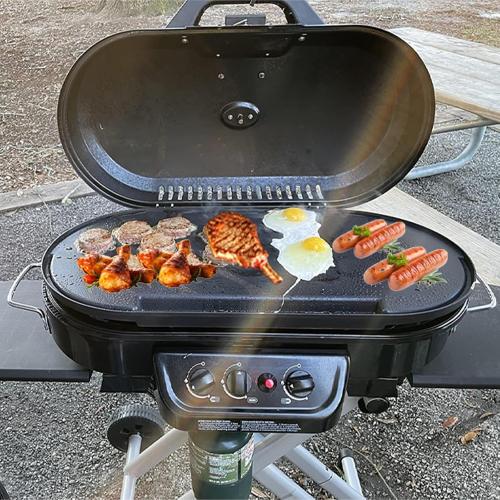 C981 Cast Iron Nonstick Cooking Griddle plate Replacement Parts for Coleman Swaptop RoadTrip Portable 285 LX LXE LXX Grills 26-1/2 x 13-1/2
