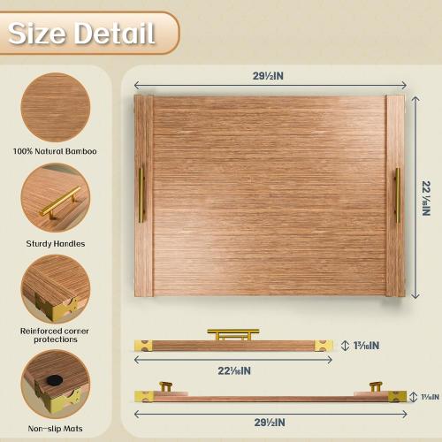 Noodle Board Stove Cover for Gas Stovetop, Bamboo Stove Top Covers for Electric Stove and Gas Burners with Handles Kitchen Sink Cover for Counter Space Decorative Serving Tray Walnut (29.53x22.05)