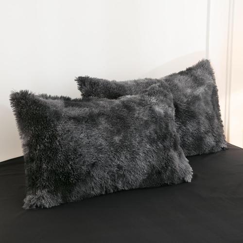 annadaif Plush Shaggy Duvet Cover, Tie Dye Black Fluffy Comforter Cover Set Full Size, Fuzzy Faux Fur Bedding Set with Zipper Closure, Luxury Ultra Soft 3 Pieces (1 Duvet Cover, 2 Pillowcases)