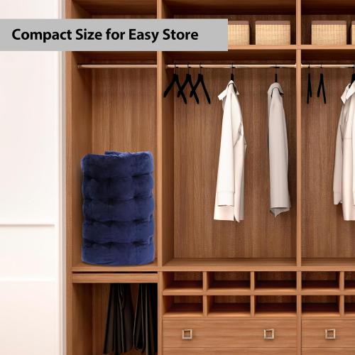 REDCAMP Extra Thick Folding Sleeping Cot Pads, Comfortable Soft Velvet Cotton Camping Cot Mattress Pad for Hiking, Backpacking, Blue 75x28