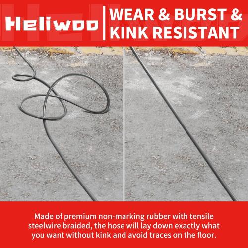 1/4’’ Pressure Washer Hose 25FT, Steel Wire Biaided Hose 4200PSI