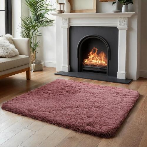 Rugs for Bedroom , Soft Area Rug for Living Room Dorm, Non Slip Shag Rugs for Girls Boys Bedroom, Soft Kids Carpet, Modern Home Decor Aesthetic(Blush)
