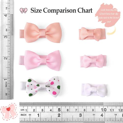 CÉLLOT 60Pcs Baby Hair Clips 1.2 Tiny Baby Bows Snap Hair Clips for Thin Hair Grosgrain Ribbon Hair Bows Clips for Baby Girls Toddlers Infant in Pairs
