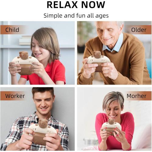 Blackma Fast Push Light Up Fidget Toys for Kids, Handheld Puzzle Game Sensory Toys, Christmas Toys Gifts for 3-12 Year Old Boys Girls (Bear)