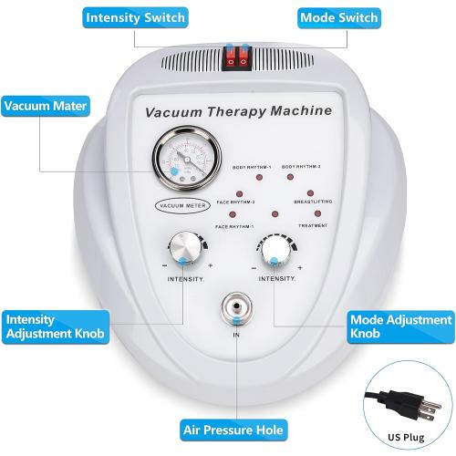 Titoe Vacuum Therapy Machine Multifunctional 0-75cmHg Cupping Cups Machine 6 Mode Adjustable Suction Vacuum Machine with 30 Cups and 3 Pumps