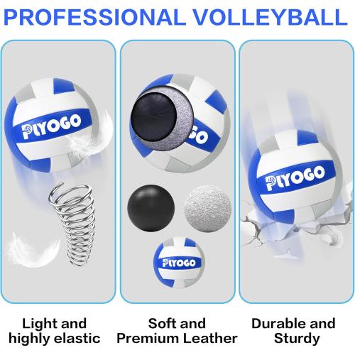 Heavy Duty Volleyball Net for Backyard&Outdoor,Anti-Sag Design | Professional 32FT Volleyball Net Set with Double Tension Adjuster,Height Adjustable Aluminum Poles,Portable Carry Bag