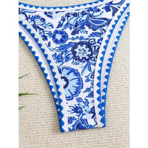 Size XS Women's Floral Printed Bathing Suit Halter Paisley Summer Swimsuit Bikinis Set