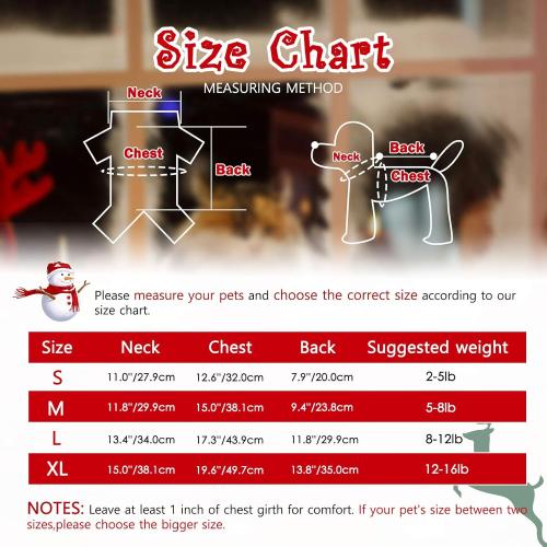 HYLYUN Puppy Christmas Outfit 2 Packs - Small Dog Christmas Outfits Pet Santa Claus Suit Dog Hoodies for Small Dogs and Cats L