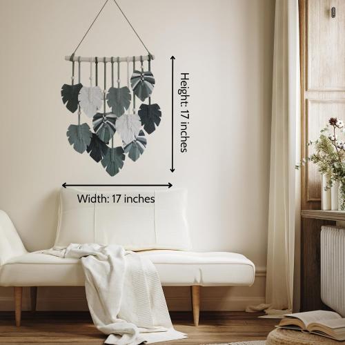 Boho Wall Decor - Large Macrame Wall Hanging | Boho Bedroom Decor, Tapestry for Bedroom, size 17x23 inches