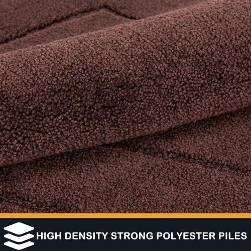 PURRUGS Dirt Trapping Door Mat 32 x 70, Non-Slip/Skid Machine Washable Entryway Rug, Dog Doormat, Super Absorbent Welcome Mat for Muddy Wet Shoes and Paws, Brown