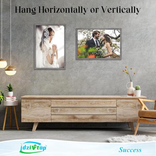 16 x 24 Picture Poster Frame, Rustic Gray 24 x16inch Frame, Natural 16x24 Canvas Frame, Distressed Grey Large Gallery Family Concert Photo Frame, Anniversary/Birthday/Wedding/Thank you/Christmas Gift