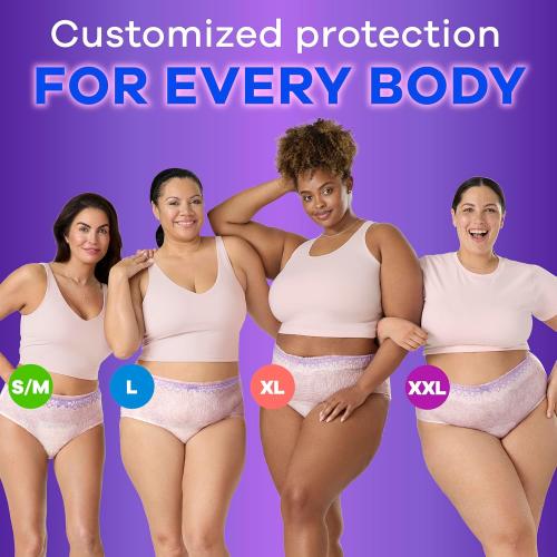 Always Discreet Adult Incontinence Underwear for Women and Postpartum Underwear, Large, Up to 100% Bladder Leak Protection, 38 Count