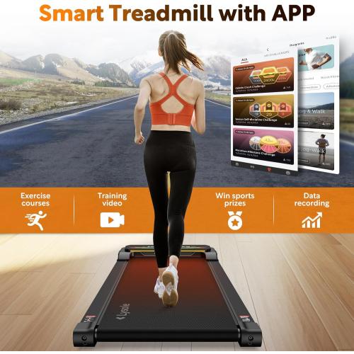 Walking Pad Treadmill with Incline,Treadmills for Home and Office,340 Lb Capacity,4 in 1 Portable Under Desk Treadmill with APP and Remote Control,Large LED Display