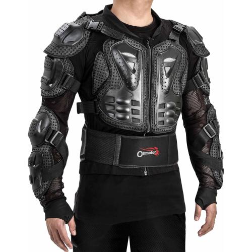 Back S/M OHMOTOR Motorcycle Body Protective Jacket Armor Men, Motocross Riding Protective Gear,ATV Dirt Bike Chest Spine Protector