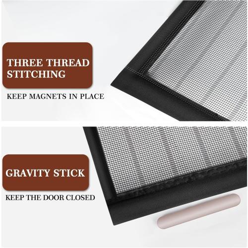 Yotache Magnetic Screen Door Fits 30x80 Inch Doors, Screen Size 32x81, Reinforced Screen Mesh with Full Strip Magnets for Front/Back Patio Single Sliding Door