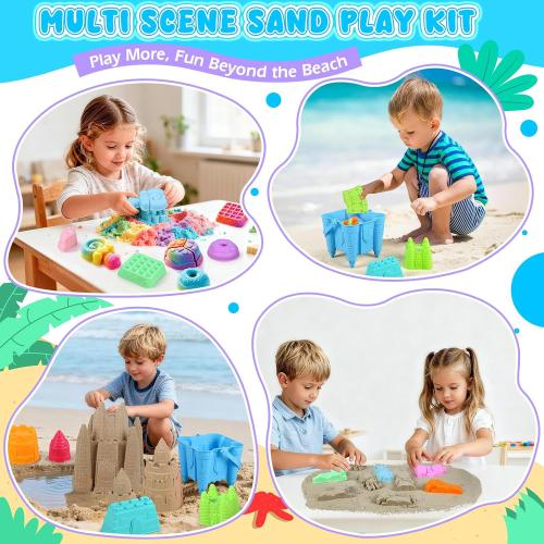 IVENRXIU Beach Toys,Sandcastle Building Kit,Outdoor Toys for Kids Ages 3-10 ‼️MAYBE MISSING PEICES‼️