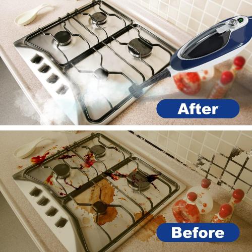 GorFanty Steam Mop - 10-in-1 Floor Steamer MultiPurpose Steam Cleaner | Detachable Handheld for Hardwood/Tile/Laminate All Floors Carpet Cleaning with 11 Accessories for Whole Home Use(Blue) ‼️used‼️