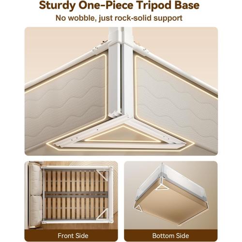 3 Piece Bed Rails for Queen Bed, No-Drill Needed Baby Bed Rail Guard | Thickened Bed Bails for Toddlers, Child Safety Side Railing Guards, Height Adjustable Bedrail for Kids, 60x78.7x78.7in