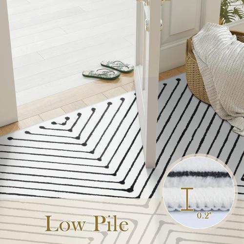 LIVEBOX Washable Area Rug 8x10 - Modern Area Rugs for Living Room with Non-Slip Backing, Non-Shedding Indoor Carpet for Bedroom Dining Room Home Office