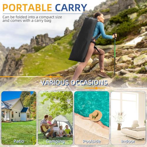 HABUTWAY Camping Cot with Mattress, 32 Extra Wide Camping Cots for Adults, Sleeping Cot for Adults Holds Up to 600LBS, Cots for Sleeping, Camp, Rv, Beach, Patio, Office Naps(Black)