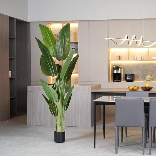 ProDeco Artificial Tree Size 6.6Ft Silk Bird of Paradise Large Big Fake Potted Plants Tall Faux Silk Floor Plants for Home Living Room Bedroom Office Decor Indoor Outdoor…