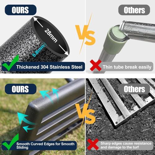 Extra Wide 30 Leveling Rake for Lawn Care - 60in Extendable Stainless Steel Handle with Ergonomic Grip | Professional Grass Leveling Tool for Golf Courses, Soccer Fields, Backyard Turf Maintenance