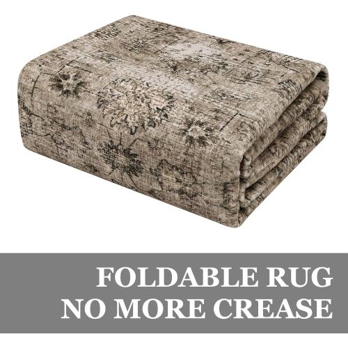 8x10  Washable Area Rugs color brown greyish