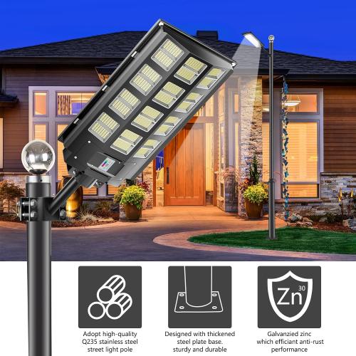 Street Light Pole 13Ft, Outdoor Solar Street Lamp Post with Base,Sub-Assembly of Street Light Poles for Backyard, Street, Patio,Park,Parking,Walkway (4M)