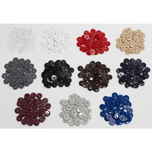 - C65536 –  sewing buttons 2 holes – colour: dark grey – haberdashery sewing clothing decoration