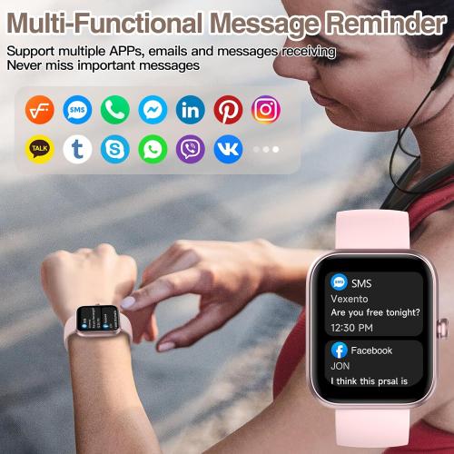 Smart Watch for Women Men with Bluetooth Call, Alexa Built-in Smartwatch, 1.83DIY Dial Fitness Watch with Sleep Heart Rate Monitor, 110  Sport Modes, IP68 Waterproof Watch Compatible with Android iOS