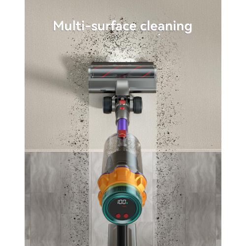 Cordless Vacuum Cleaner, 48KPA 550W 65Mins Self-Standing Vacuum Cleaners for Home, Cordless Stick Vacuum with Oversized Dust Cup, Rechargeable Vacuum for Hardwood Floor, Carpet, Pet Hair