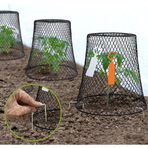 10 Pcs Chicken Wire Cloche Plant Covers Garden Netting Metal Heavy Duty Plant Protectors from Animals for Keeping Bunnies Chicken Squirrels Birds Other Out 9.13×9.13 in