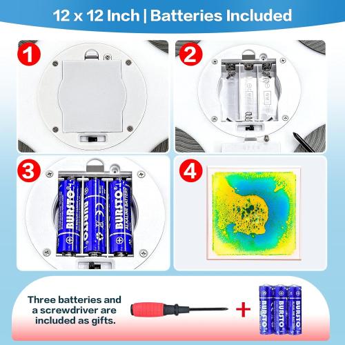 Light Up Sensory Floor Tiles for Kids - 12x12 Inch Liquid Play Mat with 7 Colors Led Lights, Non-Slip Puzzle Play Mat for Home and Classroom, Autism Sensory Toys for Toddlers Ages 3-7 (Pack of 6)