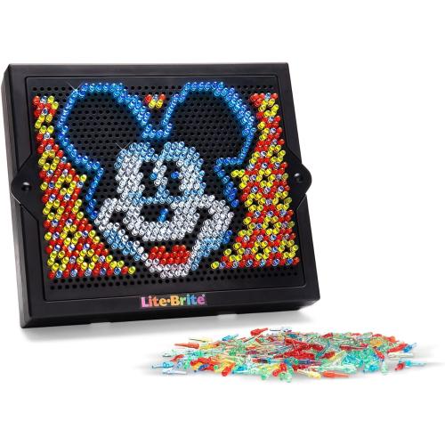Lite Brite Super Bright HD, Disney Edition - Creative Retro Light-Up Screen – Educational Play for Children, Enhances Creativity, Gift for Boys and Girls Ages 6