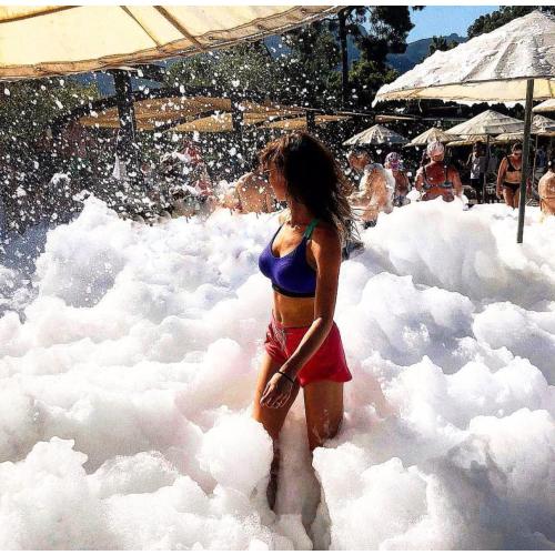 1200W Party Foam Machine, Pool Water Toys, Bubble Machine with 3pcs Foam Granules and Water Tank, Holiday & Birthday, Business Celebrations,
