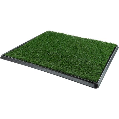 Artificial Grass Puppy Pee Pad for Dogs and Small Pets - 20x25 Reusable 4-Layer Training Potty Pad with Tray - Dog House and Pet Supplies by PETMAKER