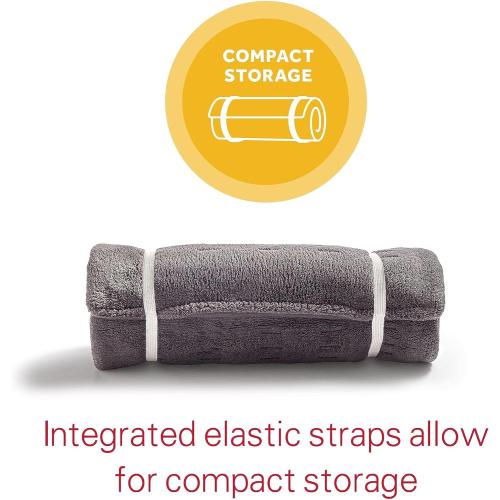 Sunbeam Premium Sunbeam Heating Pad with Compact Storage, Standard Size, Gray