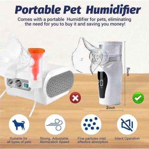 REDDOUDOU Pet Oxygen Chamber, Small Pet Incubator, Animal Humidifier Box, Pets Delivery with Padded Cotton, Cat's Nest, Pets Humidifier Accessories for Dogs, Cats, Puppies, Kittens(100L)