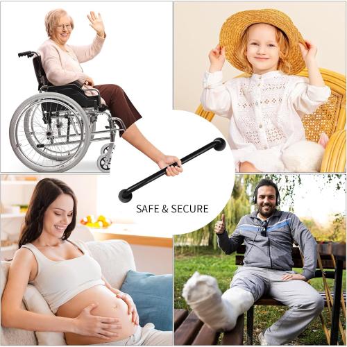 Handicap Grab Bar for Shower, Shower Handles for Elderly, Shower Grab Bars for Seniors with Concealed Screws Black