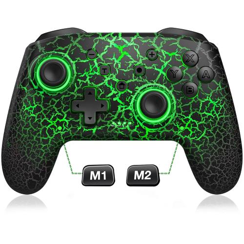 Wireless Switch Controller for Nintendo Switch/Lite/OLED Controller, Switch Controller with a Mouse Touch Feeling on Back Buttons, Extra Switch Pro Controller with Wake-up,Programmable, Turbo Function