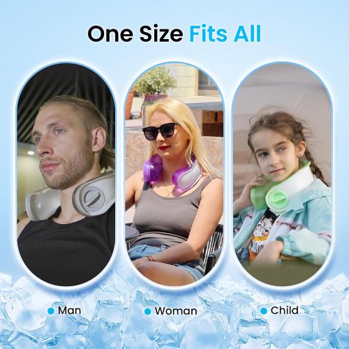 samply Reusable Ice Packs for Neck, Neck Ice Pack Wrap, Ice Blue