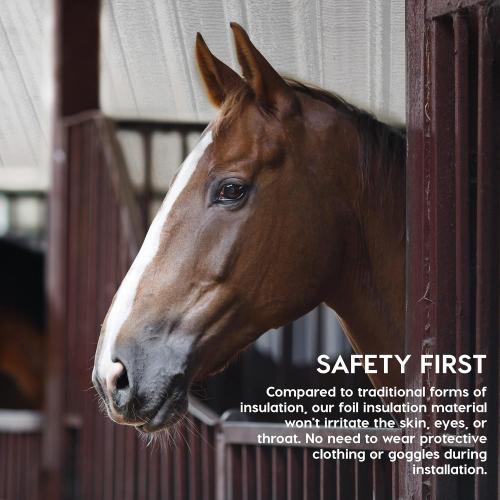 EconoHome Reflective Insulation - 16in x 10ft, 3mm Foam Core, Aluminum Heat Shield - Light Reflective Insulation for Weatherproofing, Condensation, Sound