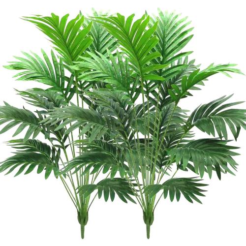 Beebel 30 Artificial Palm Plants Leaves Tropical Greenery Bush Imitation Faux Fake Palm Tree Leaf for Home Kitchen Party Flowers Arrangement Wedding Decorations