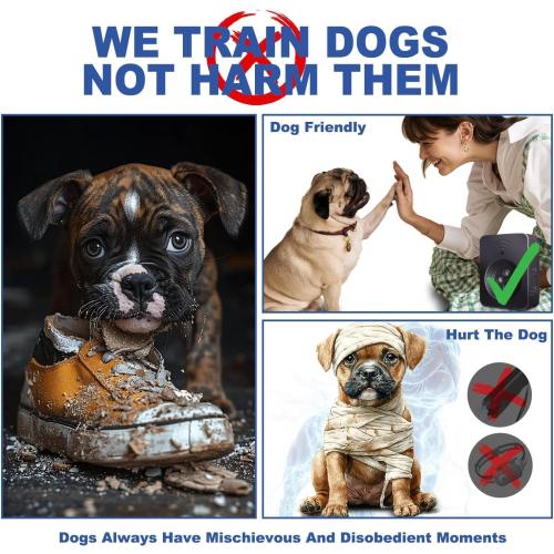 Anti Barking Device for Dogs Long Range 50ft, Ultrasonic Dog Bark Deterrent Device with Stop Dog Barks - Dog Barking Stopper