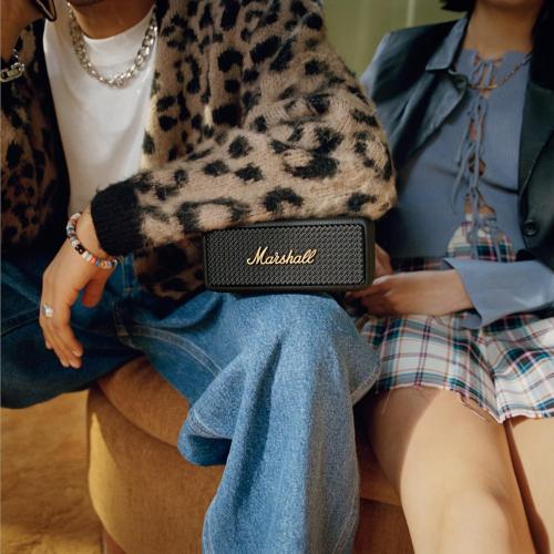 Black & Brass Marshall Emberton II Portable Bluetooth Speaker, Black & Brass